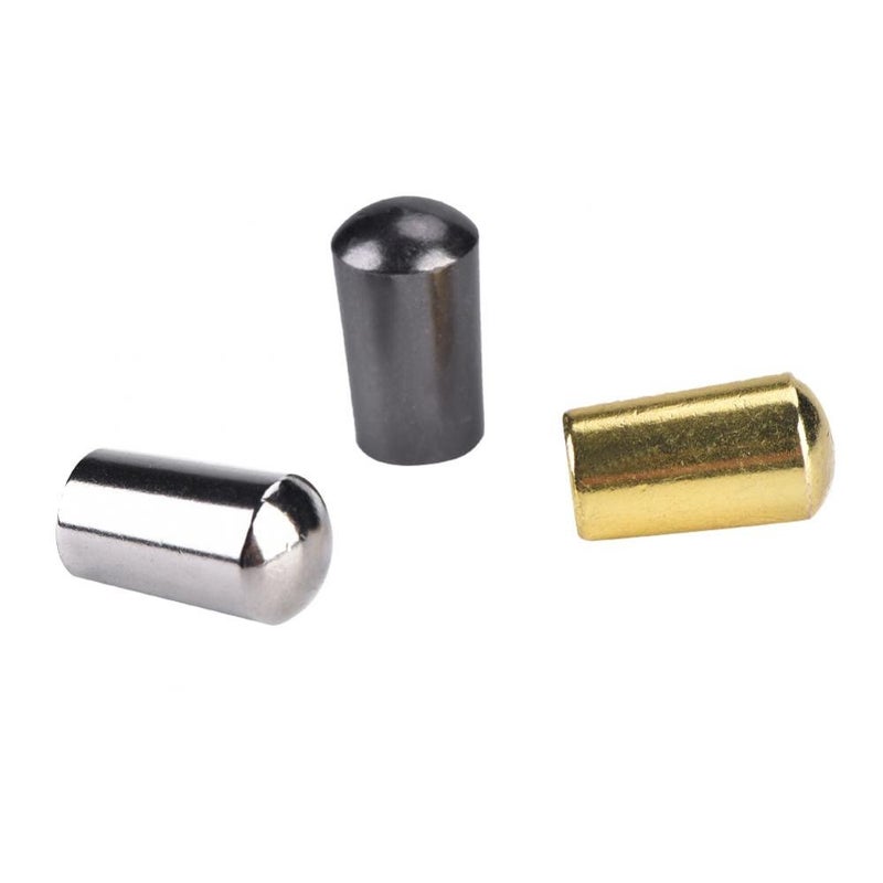 Dilwe 3Pcs Guitar Switch Tip, 3 Way Toggle Switch Knob Tip Cap Copper for EPI Electric Guitar (4.0mm-Silver + Black + Gold) Electric Guitar Accessories - Image 3